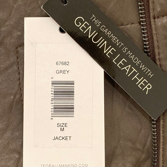 Leather Jacket size M - 7 For All Mankind - Picture 12 of 16